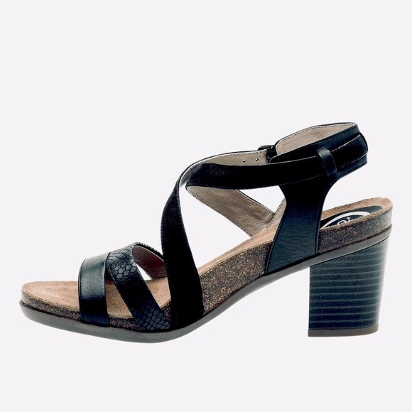 Abeo Biana Nuetral Black Block Heel Sandal NWOB - Picture 3 of 13